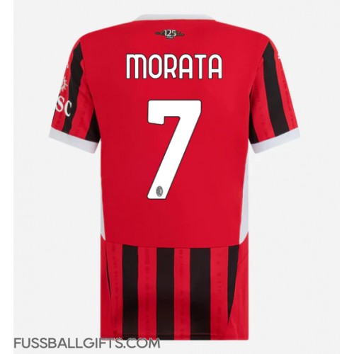 AC Milan Alvaro Morata #7 Fußballbekleidung Heimtrikot Damen 2024-25 Kurzarm